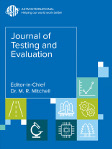 book cover for journal of testing and evaluation