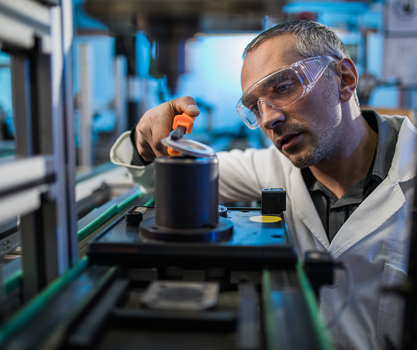 Focused Engineer Lab Test Image Text GettyImages-918422084